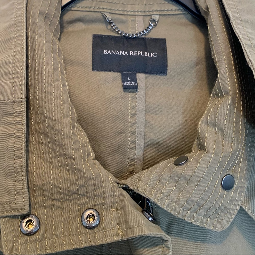 Banana Republic Oversized Military Parka Barn Jacket Women Large - Picture 10 of 12